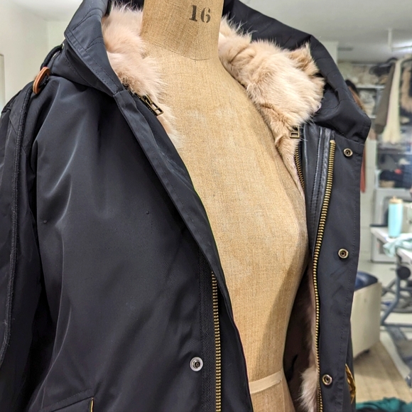Fox Fur Lined Rain Coat - Picture 10 of 10